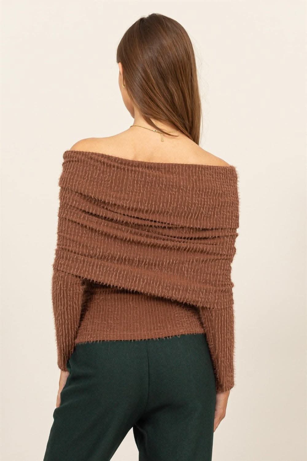 Hyfve fuzzy off-shoulder top - Love Salve